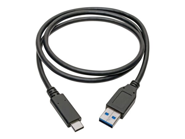 EATON TRIPPLITE USB-C to USB-A Cable M/M USB 3.1 Gen 2 10Gbps USB-IF Certified Thunderbolt 3 Compatible 3ft. 0.91m