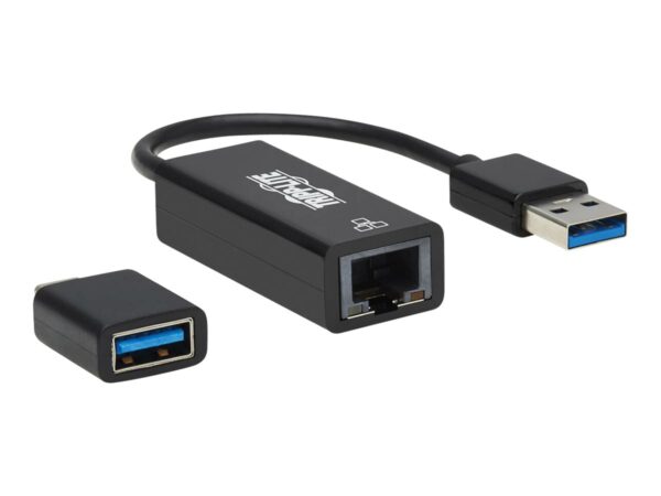 EATON USB-C USB-A to RJ45 Gigabit Ethernet Network Adapter 2xM/F USB 3.2 Gen 1 Black