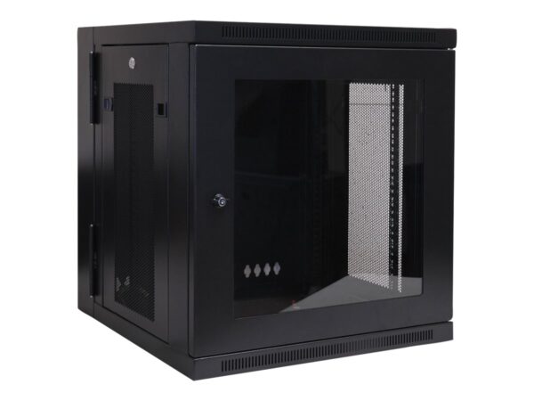 EATON Wall-Mounted SmartRack 12U Enclosure L. 600mm D.550mm Rear Hinges Glass Door