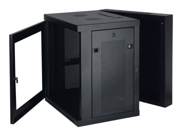 EATON Wall-Mounted SmartRack 12U Enclosure L. 600mm D.550mm Rear Hinges Glass Door