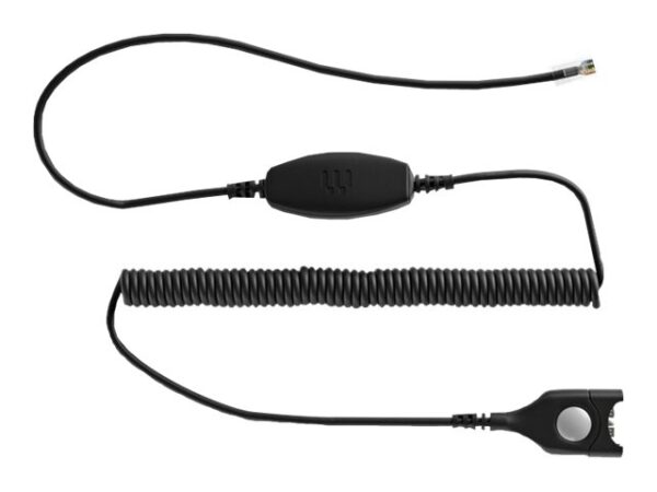 EPOS Bottom cable: EasyDisconnect to Modular Plug Coiled cable code 01. To be used for direct connection to some phon