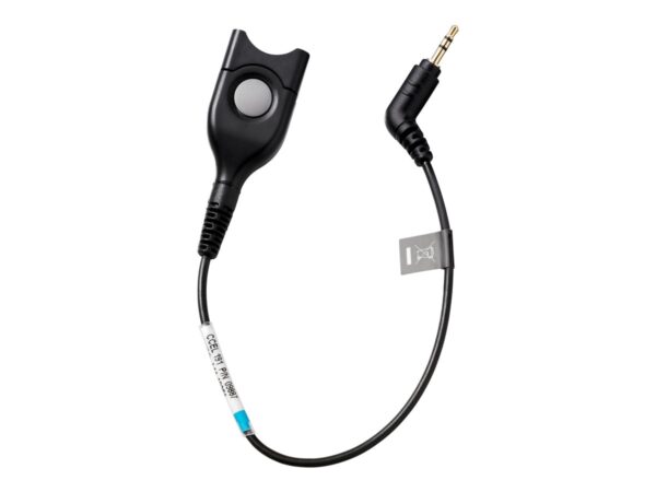 EPOS CCEL 191 DECT/GSM cable. EasyDisconnect with 20cm cable to 2.5mm 3-pole jack. For SC CC SH series