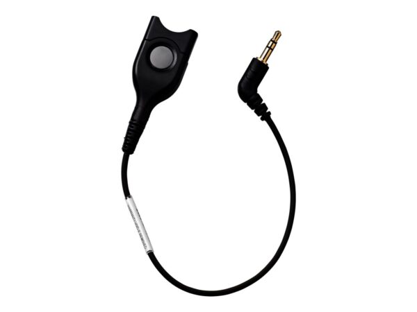EPOS Dect/GSM Cable: EasyDisconnect with 20cm cable to 3.5mm – 3 Pole jack plug without microphone damping