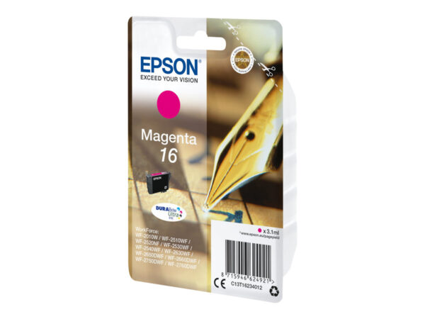 EPSON 1LB 16 ink cartridge magenta standard capacity 3.1ml 165 pages 1-pack blister without alarm
