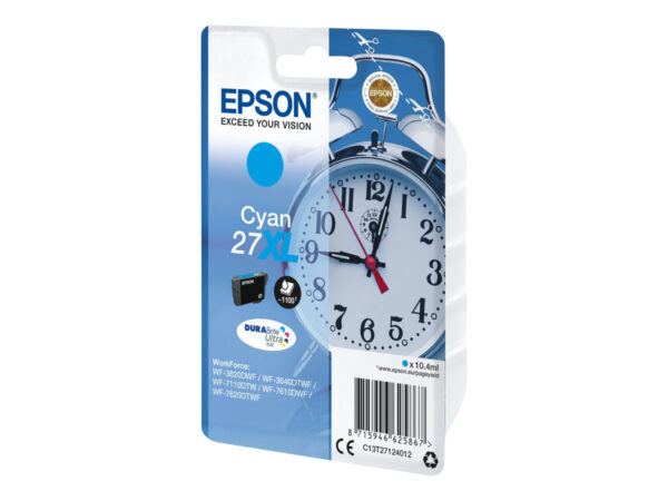 EPSON 1LB 27XL ink cartridge cyan high capacity 10.4ml 1.100 pages 1-pack blister without alarm – DURABrite ultra ink