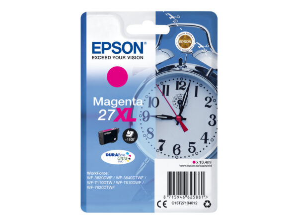 EPSON 1LB 27XL ink cartridge magenta high capacity 10.4ml 1.100 pages 1-pack RF-AM blister – DURABrite ultra ink w/s