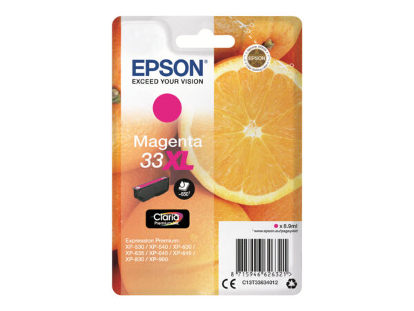 EPSON 1LB 33XL Ink Magenta Claria Premium Singlepack w/s