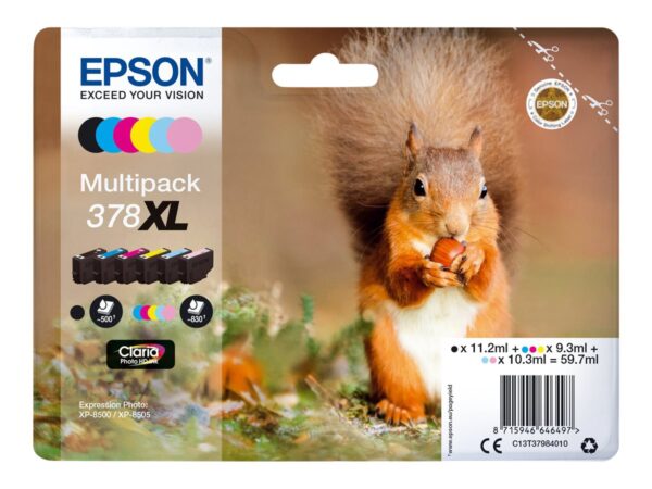 EPSON 1LB Multipack 6-farbig 378XL Squirrel Clara Phto HD Ink