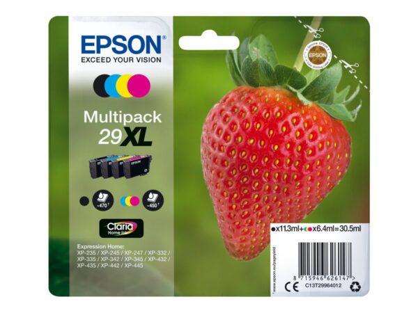 EPSON 1LB Multipack Fraise – Encre Claria Home Black Cyan Magenta Yellow XL w/s
