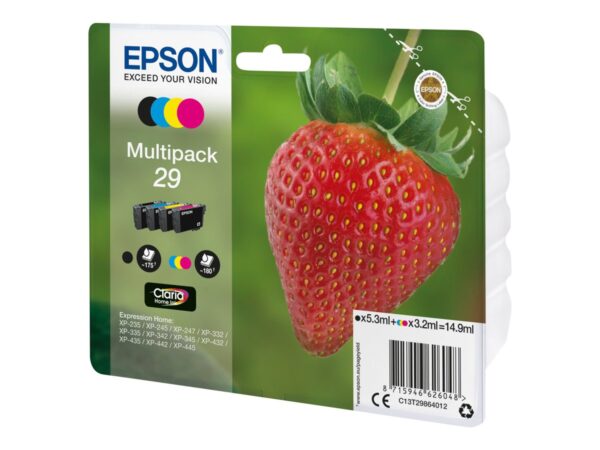 EPSON 1LB Multipack Fraise – Ink Claria Home Black Cyan Magenta Yellow w/s