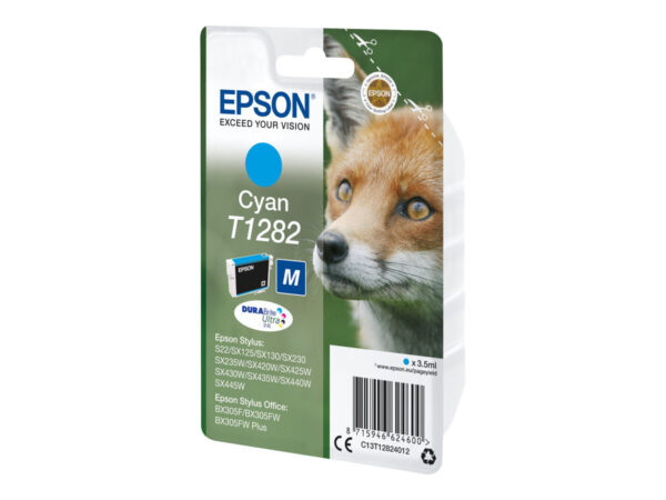 EPSON 1LB T1282 ink cartridge cyan standard capacity 3.5ml 1-pack RF-AM blister w/s