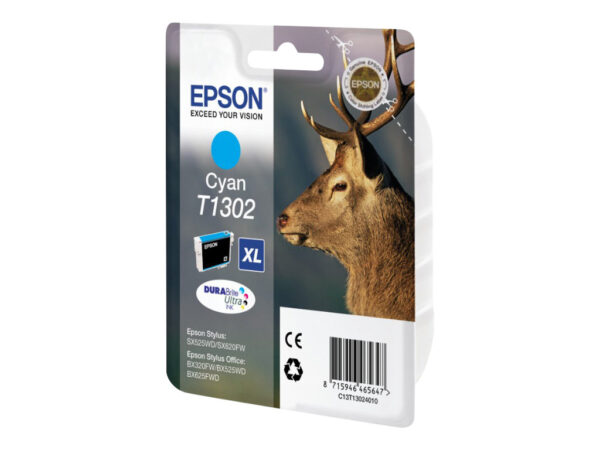 EPSON 1LB T1302 ink cartridge cyan extra high capacity 10.1ml 1-pack blister without alarm – DURABrite Ultra Ink