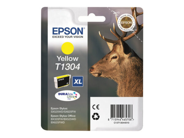 EPSON 1LB T1304 ink cartridge yellow extra high capacity 10.1ml 1-pack blister without alarm – DURABrite Ultra Ink