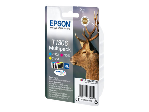 EPSON 1LB T1306 ink cartridge tri-colour extra high capacity 3 x 10.1ml 3-pack blister without alarm – DURABrite Ultra Ink