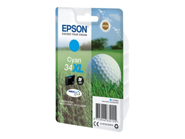 EPSON 2LB Singlepack 34XL Ink Cyan DURABrite Ultra 10.8ml Blister XL w/s