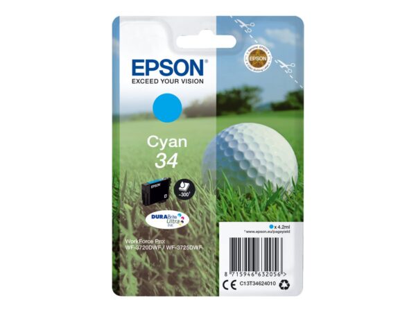 EPSON 2LB Singlepack Cyan 34 – DURABrite Ultra Ink