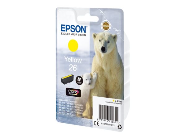 EPSON 3LB 26 ink cartridge yellow standard capacity 4.5ml 300 pages 1-pack blister without alarm