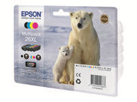 EPSON 3LB 26XL ink cartridge black and tri-colour high capacity 41.3ml 1-pack blister without alarm