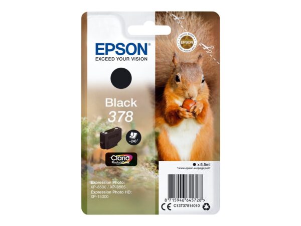 EPSON 5LB 378 Black Ink Cartridge with security w/s