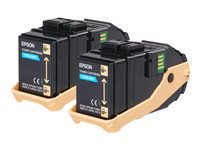 EPSON AL-C9300N cartouche de toner cyan capacité standard 2 x 7.500 pages pack de 2