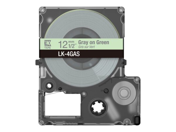 EPSON Colour Tape Green/Grey 12mm 8m LK-4GAS