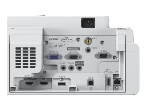 EPSON EB-760Wi ultra courte focale interactif laser 41000Lm WXGA 0,27 – 0,37:1 USB2.0 A et B VGA HDMIx3 LAN WIFI RS-232C