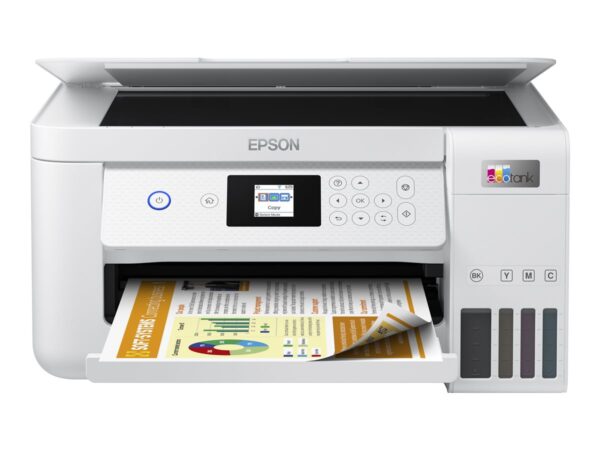 EPSON EcoTank ET-2856 MFP colour ink-jet refillable A4 10.5ppm print 100 sheets USB Wi-Fi white