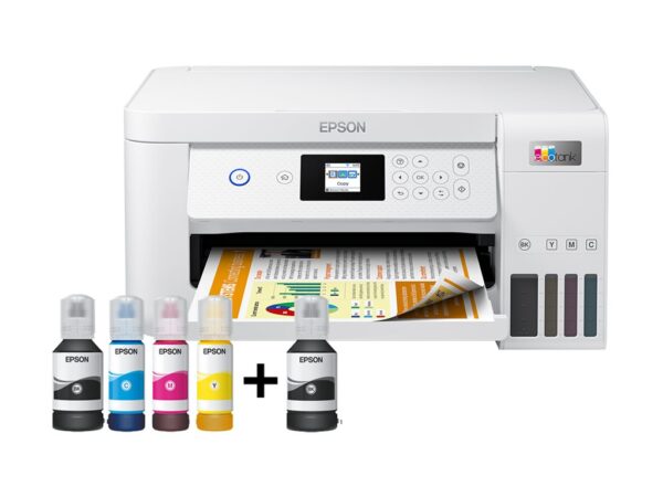 EPSON EcoTank ET-2856 MFP colour ink-jet refillable A4 10.5ppm print 100 sheets USB Wi-Fi white
