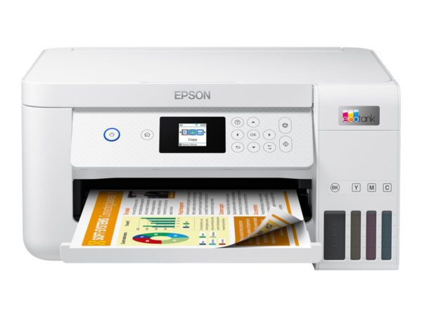 EPSON EcoTank ET-2856 MFP colour ink-jet refillable A4 10.5ppm print 100 sheets USB Wi-Fi white