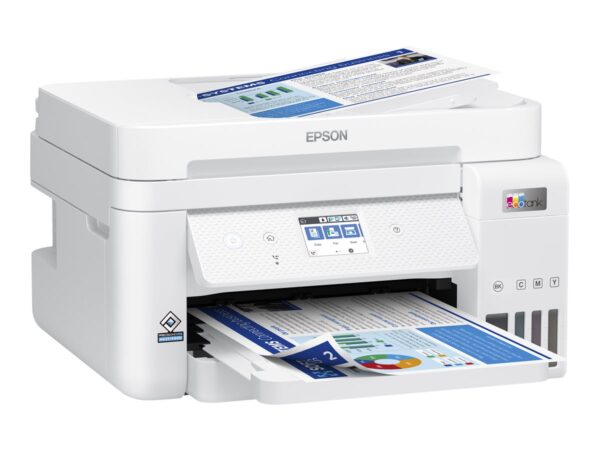 EPSON EcoTank ET-4856 MFP colour ink-jet refillable A4 15.5ppm print 250 sheets USB LAN Wi-Fi white