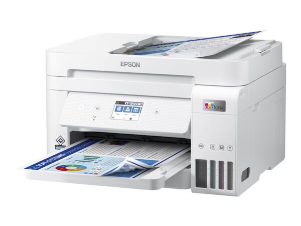 EPSON EcoTank ET-4856 MFP colour ink-jet refillable A4 15.5ppm print 250 sheets USB LAN Wi-Fi white