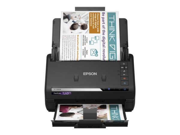 EPSON FastFoto FF-680W Document scanner Contact Image SensorCIS Duplex A4 600x600dpi 45ppm mono/45ppm colour ADF USB 3.0 Wi-Fi