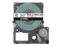 EPSON Matte Tape White/Black 24mm 8m LK-6WBJ