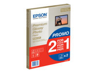 EPSON PREMIUM brillant photo  papier inkjet 255g/m2 A4 2×15 feuilles pack de 1 BOGOF