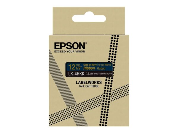 EPSON Ruban LK-4HKK – Satin – Or/Bleu marine 12/5