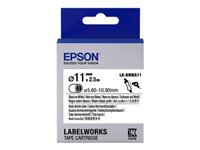 EPSON Ruban LK-6WBA11 – Gaine thermorétractable HST Noir/Blanc d11/2,5