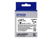 EPSON Ruban LK-6WBA14 – Gaine thermorétractable HST Noir/Blanc d14/2,5