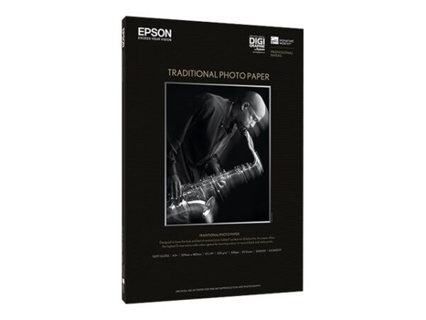 EPSON S045050 Traditional photo  papier inkjet 330g/m2 A4 25 feuilles pack de 1