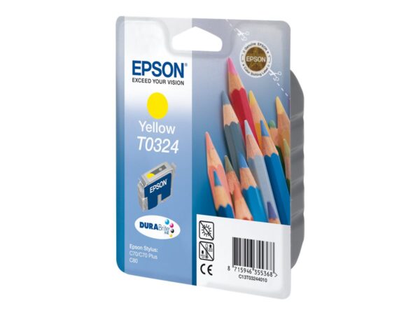 EPSON T0324 cartouche d encre jaune capacité standard 16ml 420 pages 1-pack blister sans alarme