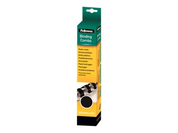 FELLOWES ANNEAUX PLASTIQUES 6 MM NOIR X 25