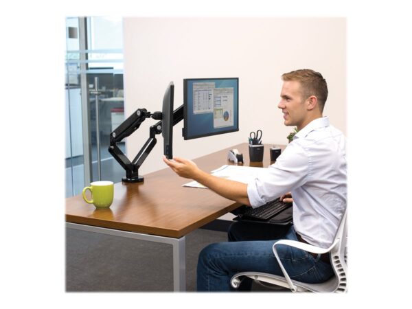 FELLOWES Bras porte écran double Platinium Série