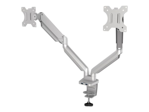 FELLOWES Bras Porte-Ecrans Double Gris Platinum Series