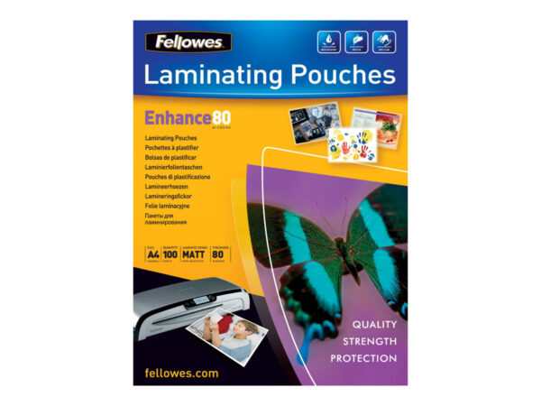 FELLOWES IL LAMINATING POUCH 80MIC A5 100PK