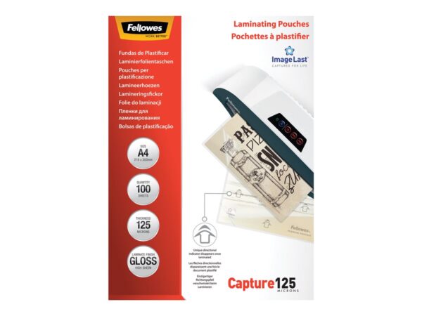 FELLOWES IL POCHETTES A4 125 MICRONS X 100