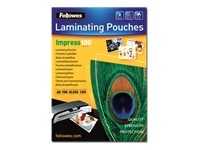 FELLOWES LAMIN POUCHES A5 100MIC 100PK