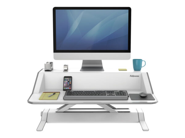 FELLOWES plate-forme assis-debout lotus – blanc