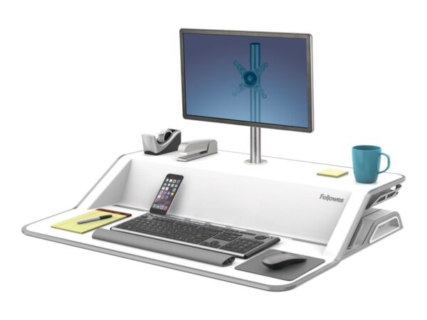 FELLOWES plate-forme assis-debout lotus – blanc