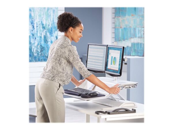 FELLOWES plate-forme assis-debout lotus – blanc