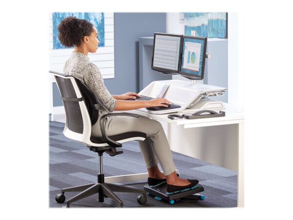 FELLOWES plate-forme assis-debout lotus – blanc