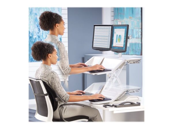 FELLOWES plate-forme assis-debout lotus – blanc